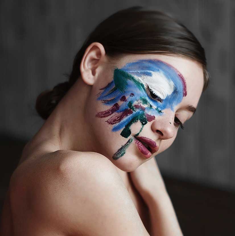 Woman with Paint on Her Face